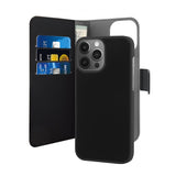 Puro iPhone 13 Pro Etui Wallet Detachable 2-i-1 Sort