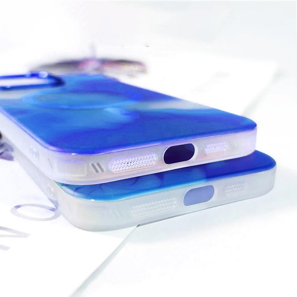 iPhone 13 Pro Cover Mønster Abstrakt Blå