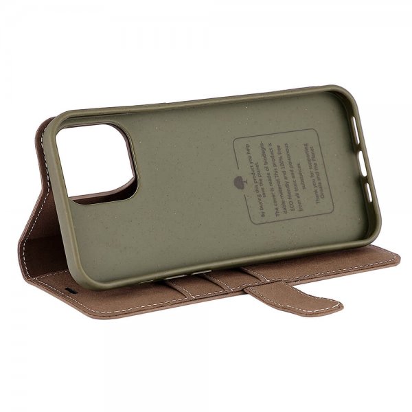 Onsala iPhone 13 Pro Max Cover ECO Wallet Brun