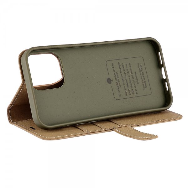 Onsala iPhone 13 Pro Max Cover ECO Wallet Sand