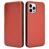 iPhone 13 Pro Max Cover Kulfibertekstur Brun