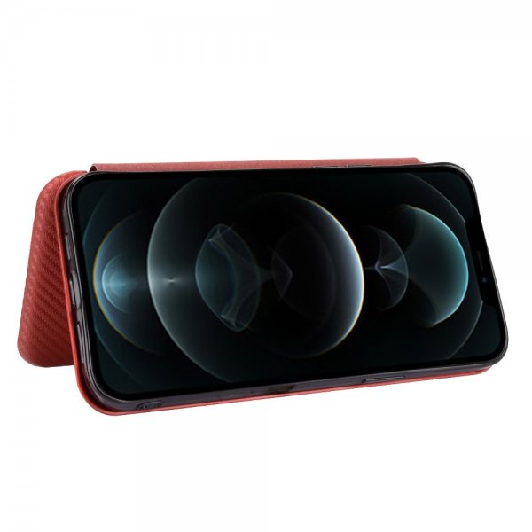 iPhone 13 Pro Max Cover Kulfibertekstur Brun