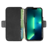 Krusell iPhone 13 Pro Max Etui Leather PhoneWallet Sort