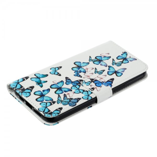 iPhone 13 Pro Max Cover Motiv Blå Sommerfugle