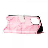 iPhone 13 Pro Max Cover Motiv Rosa Marmor