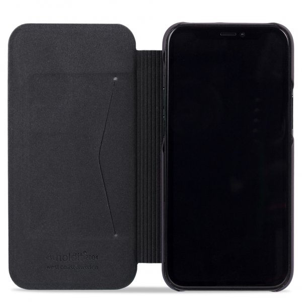 holdit iPhone 13 Pro Max Fodral SlimFlip Wallet Sort