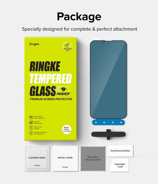 Ringke iPhone 13 Pro Max/iPhone 14 Plus Skærmbeskyttelse Privacy Glass