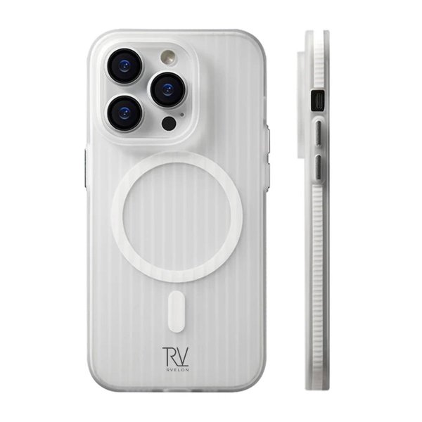 Rvelon iPhone 13 Pro Max Cover Riflet MagSafe Hvid