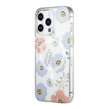 iPhone 13 Pro Max Cover Blomstermønster MagSafe Rød Blå