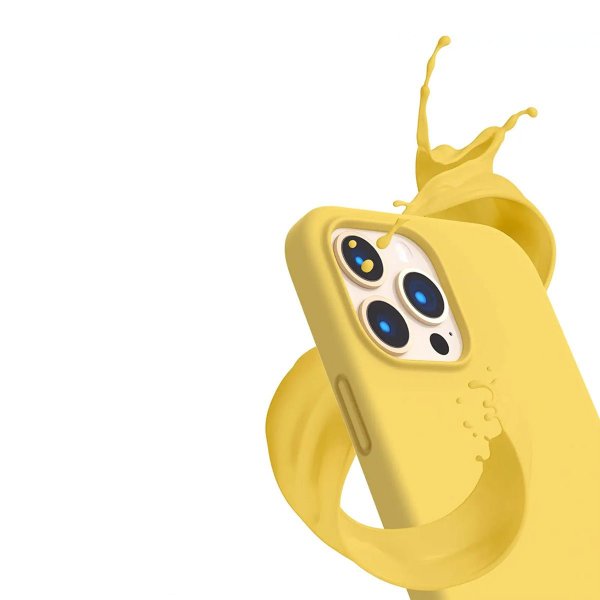 Rvelon iPhone 13 Pro Max Cover Silikone Gul