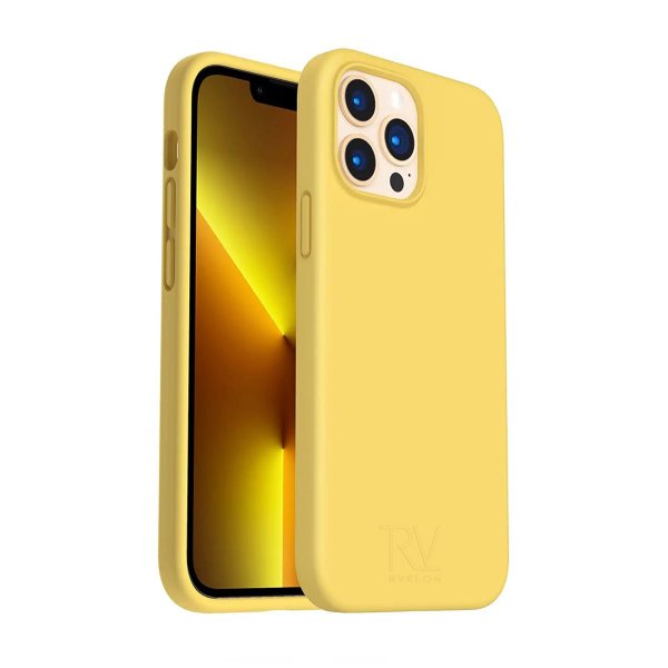 Rvelon iPhone 13 Pro Max Cover Silikone Gul