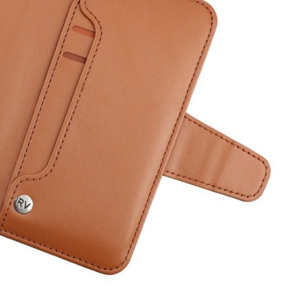 Rvelon iPhone 13 Pro Max Etui Udfoldeligt Kortrum Brun