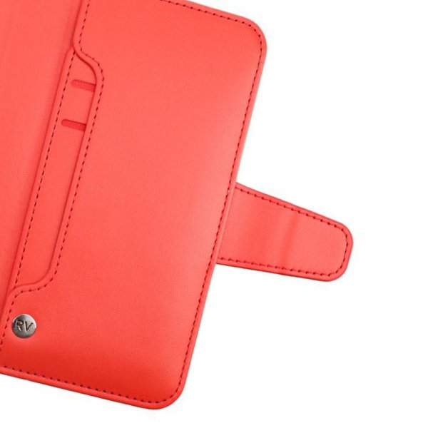 Rvelon iPhone 13 Pro Max Etui Udfoldeligt Kortrum Rød