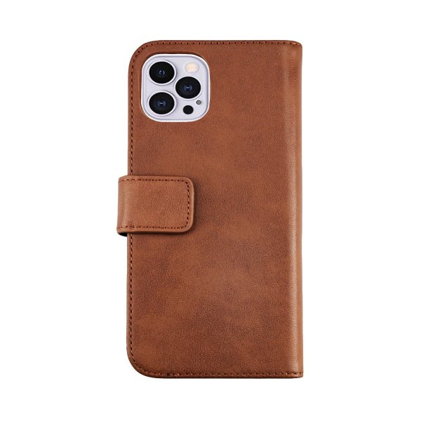 Rvelon iPhone 13 Pro Max Cover Ægte Læder Brun