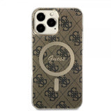 Guess iPhone 13 Pro Max Cover 4G Pattern MagSafe Brun