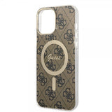 Guess iPhone 13 Pro Max Cover 4G Pattern MagSafe Brun