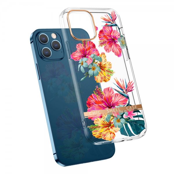 iPhone 13 Pro Max Cover Blomstermønster Rosa