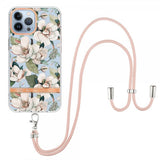 iPhone 13 Pro Max Cover Blomstret Rem Grøn Gardenia