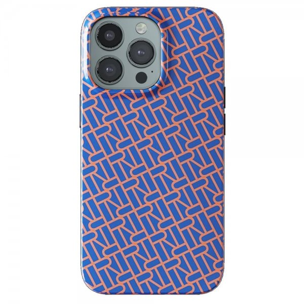 Richmond & Finch iPhone 13 Pro Max Cover Blue Apricot RF Logo