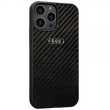 Audi iPhone 13 Pro Max Cover Carbon Fiber Sort