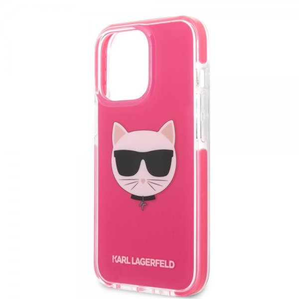 Karl Lagerfeld iPhone 13 Pro Max Cover Choupette Fuchsia