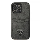 Guess iPhone 13 Pro Max Cover Double Cardslot Metal Triangle Sort
