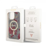 Guess iPhone 13 Pro Max Cover Flower MagSafe Kaki