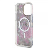 Guess iPhone 13 Pro Max Cover Flower MagSafe Kaki