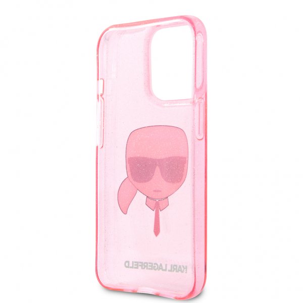 Karl Lagerfeld iPhone 13 Pro Max Cover Full Glitter Rosa