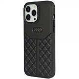 Audi iPhone 13 Pro Max Cover Ægte Læder Sort