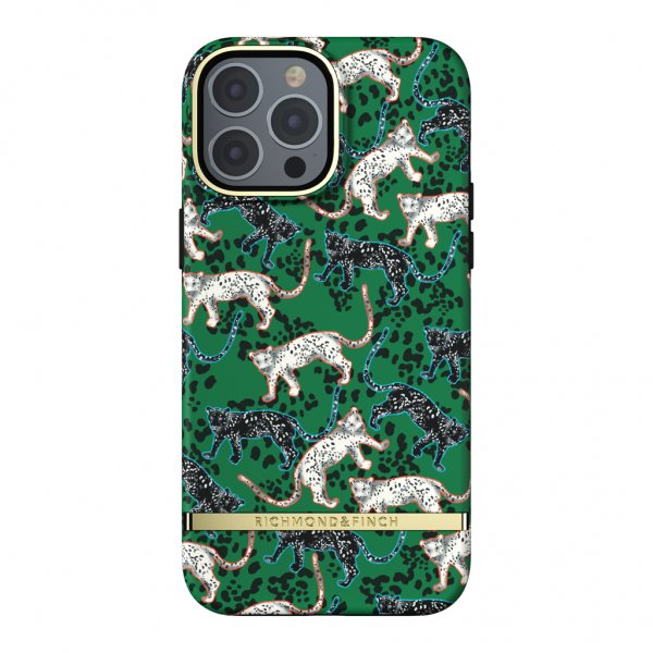 Richmond & Finch iPhone 13 Pro Max Cover Green Leopard