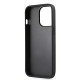 Guess iPhone 13 Pro Max Cover Hot Stamp Metal Logo Blå