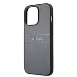 Guess iPhone 13 Pro Max Cover Hot Stamp Metal Logo Grå