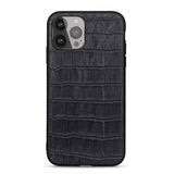 iPhone 13 Pro Max Cover Krokodillemønster Sort