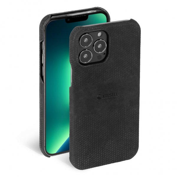 Krusell iPhone 13 Pro Max Cover Læder Sort