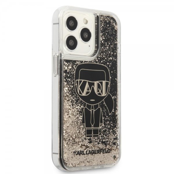 Karl Lagerfeld iPhone 13 Pro Max Cover Liquid Glitter Gatsby Sort