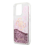 Guess iPhone 13 Pro Max Cover Liquid Glitter Rosa