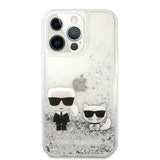 Karl Lagerfeld iPhone 13 Pro Max Cover Liquid Glitter K&C Sølv