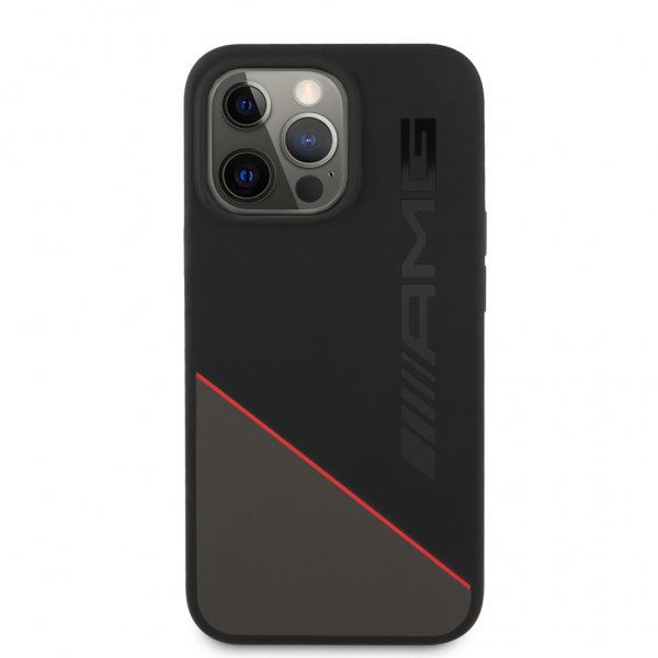 AMG iPhone 13 Pro Max Cover Liquid Silicone Two Tone Sort
