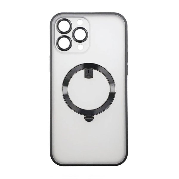Rvelon iPhone 13 Pro Max Cover Drejeligt MagSafe Stativ Sort