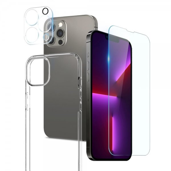 Northjo iPhone 13 Pro Max Cover med Skærmbeskytter og Kamerabeskyttelse 3-i-1
