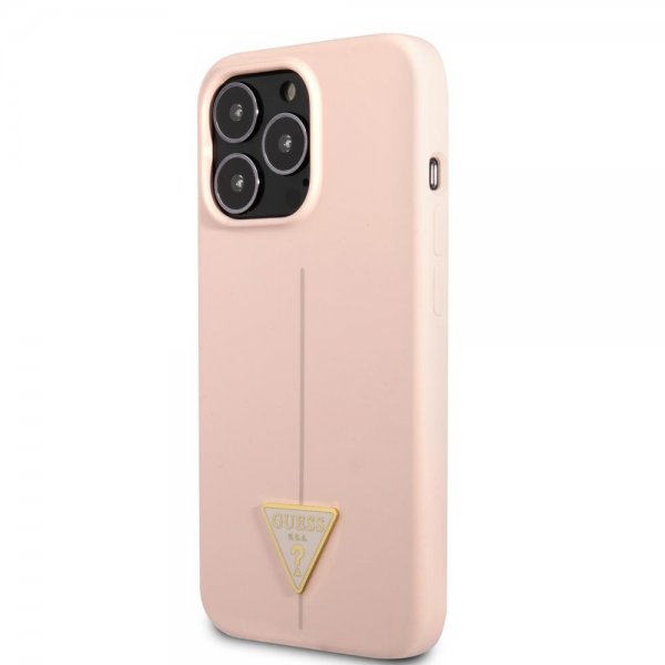 Guess iPhone 13 Pro Max Cover Metal Triangle Rosa