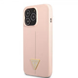 Guess iPhone 13 Pro Max Cover Metal Triangle Rosa