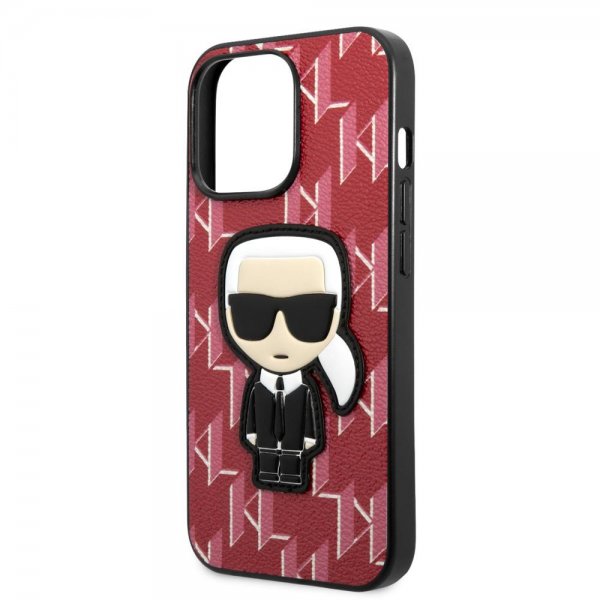 Karl Lagerfeld iPhone 13 Pro Max Cover Monogram Iconic Patch Rød