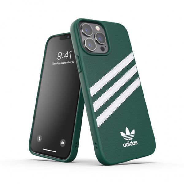 Adidas iPhone 13 Pro Max Skal Støbt Etui PU Collegiate Green