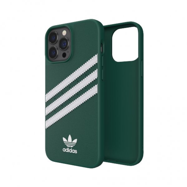 Adidas iPhone 13 Pro Max Skal Støbt Etui PU Collegiate Green