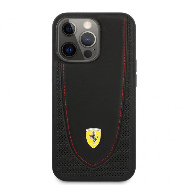 Ferrari iPhone 13 Pro Max Cover Perforeret Sort