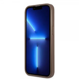 Guess iPhone 13 Pro Max Cover Printed Stripe Bottom Brun