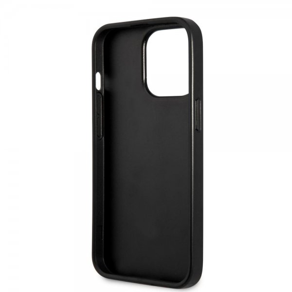 Guess iPhone 13 Pro Max Cover Printed Stripe Bottom Grå