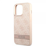 Guess iPhone 13 Pro Max Cover Printed Stripe Bottom Rosa